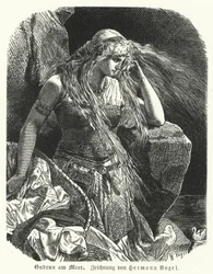 Gudrun au bord de la mer