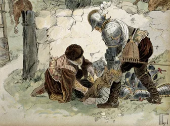 Henri IV (1553-1610) blessé lors d