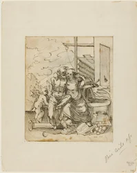 Vénus dans la forge de Vulcain (recto) ; Géométrie (verso)