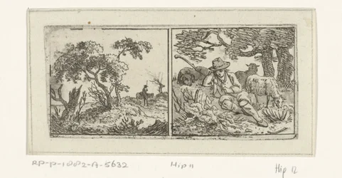 Paysage et berger