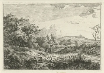 Paysage avec berger et femme