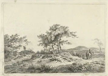 Paysage avec cavalier et piéton