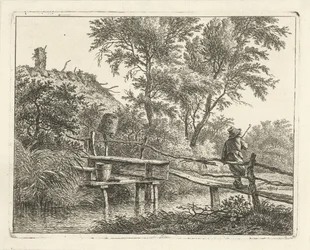 Homme sur un pont