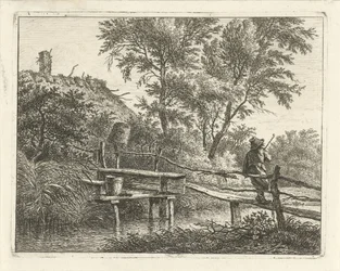 Homme sur un pont