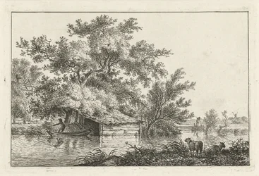 Petit bateau près de la maison de bateaux