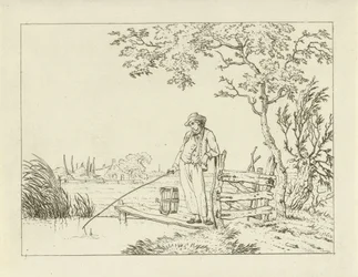 Pêcheur sur un ponton