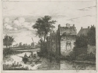 Bateau avec quatre passagers