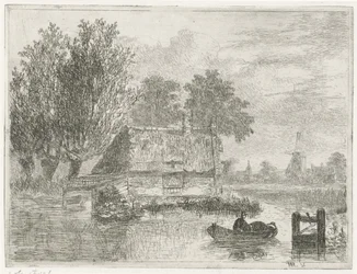 Homme avec un tonneau dans un bateau