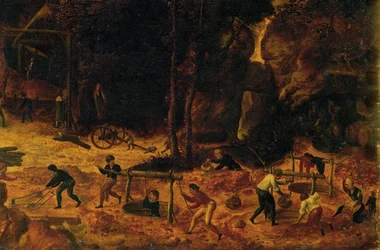 Mine de cuivre, détail (huile sur bois)