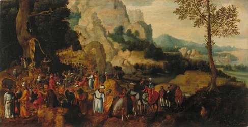 Paysage avec Saint Jean Baptiste prêchant