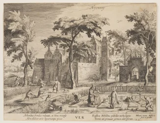 Nyenroy - Printemps, tiré de Les Saisons, vue des châteaux dans les environs d