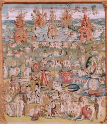 Tapisserie flamande. Série Quatre tapisseries d