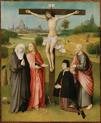 Crucifixion, vers 1480-85 (peinture sur bois)
