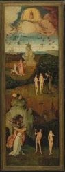 Le Chariot de foin (Triptyque). Panneau gauche. Vers 1515