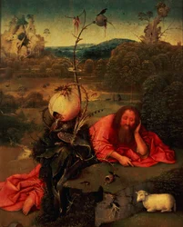 Saint Jean-Baptiste en méditation (huile sur panneau)
