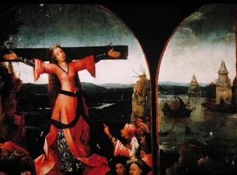 Triptyque de Sainte Libérate (huile sur panneau) (détail)