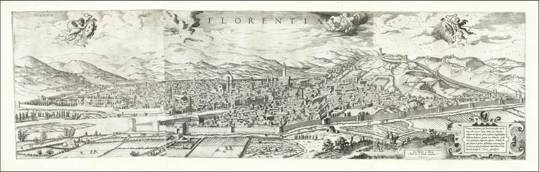 Vue de Florence de 1557 par Hieronymus Cock, publiée en 1601 par Paul van der Houve