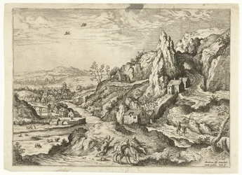 Abraham et Isaac en route vers le lieu du sacrifice (Landschappen met bijbelse en mythologische scènes)