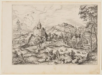 Mercure endormant Argus, extrait de Paysages avec scènes bibliques et mythologiques