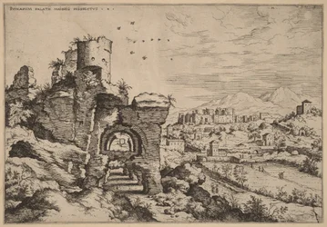 Ruines du Palatin, vue en direction des thermes de Caracalla