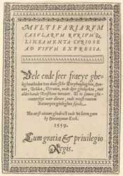 Page de titre pour "Multifariarum Casularum"