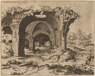 Vue de ruines non identifiées