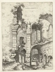 Cinquième vue du Colisée à Rome (Colossæi ro prospectvs 5) (Ruines romaines)