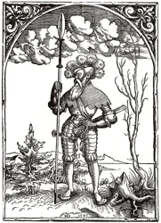 Chevalier en armure de guerre