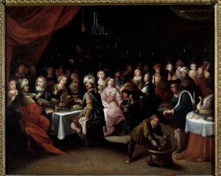 Les Noces de Cana. Peinture de Hieronimus Franck (1578-1628) XVIIe siècle Toulouse, musée des Augustins