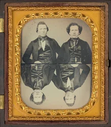 Portrait de deux hommes,c. 1850 (photo)