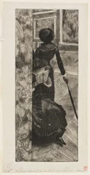 Mary Cassatt dans la Galerie des peintures du Louvre