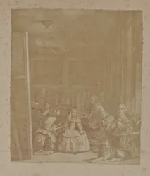 [Gravure de "Las Meninas" par Velazquez]