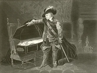 Cromwell regardant le corps de Charles Ier