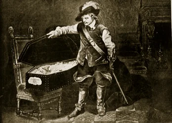Cromwell contemple le corps de Charles Ier, illustration de 