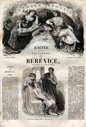 Bérénice tragédie en cinq actes - gravure dans « Œuvres de Jean Racine » illustrée par Pauquet et notice par Émile de La Bédollière - 1851