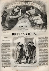 Britannicus tragédie en cinq actes - gravure dans "Œuvres de Jean Racine" illustrée par Pauquet et notice par Émile de La Bédollière - 1851
