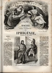 Iphigénie tragédie de Jean Racine - gravure dans « Œuvres de Jean Racine » illustrées par Pauquet et notice par Émile de La Bédollière - 1851