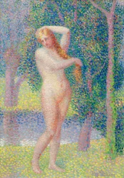 Baigneuse au bord de la rivière