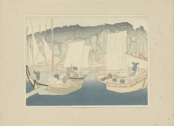 Bateaux dans le port de Shiogama