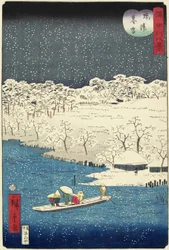 Neige du soir à Hashiba, novembre 1861