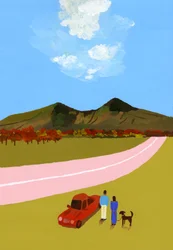 Un road trip avec le couple et leur chien.