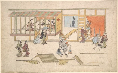 Scène dans le Yoshiwara