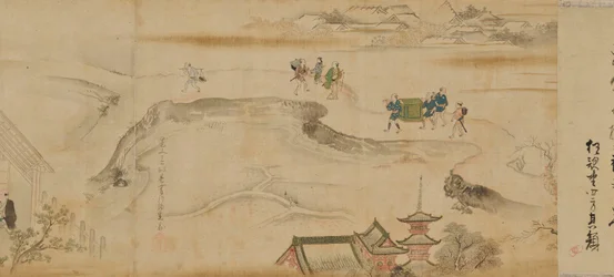 Scènes des théâtres et des quartiers de plaisir de Yoshiwara