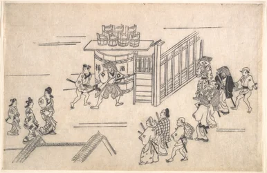 La quatrième scène, de la série Scènes du quartier des plaisirs à Yoshiwara à Edo