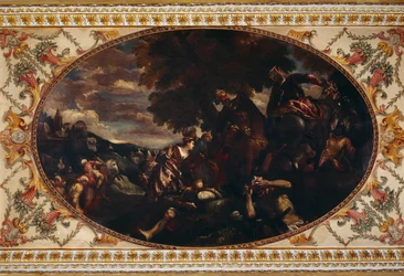 La Défense de Scutari, peinture au plafond de la galerie de Chiswick House, Londres