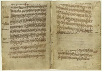 Récit en vers de la Magna Carta dans la Chronique de l
