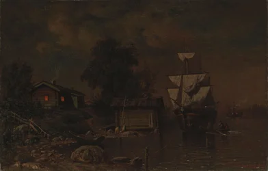 Navires au clair de lune