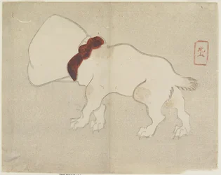 Chien avec un sac sur la tête, c. 1830