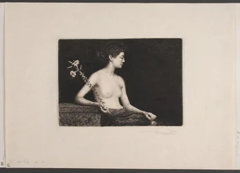 Fille avec un lys