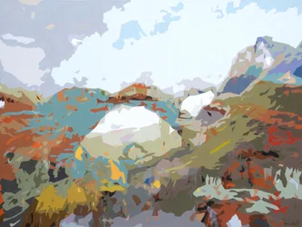 Landscape Obscura - 12, 2024 (huile sur toile)